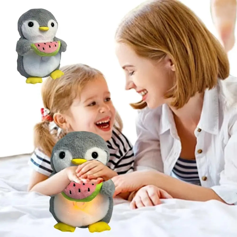 פינגווין נושם עם לב פועם — מרגיע שינה לתינוק